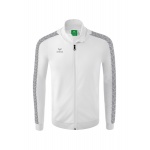 Erima Sportjacke Essential Team Tracktop - bequem, Rippbündchen, Seitentaschen - weiss/grau Herren